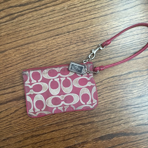 Coach Poppy pink wristlet change purse - Picture 3 of 5